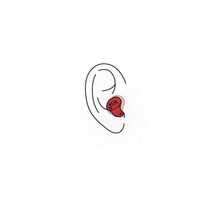 ITC hearing aid illustration