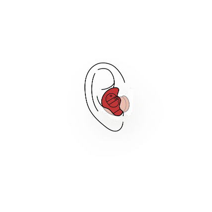 ITE hearing aid illustration